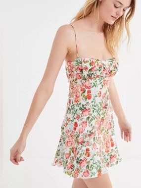 Bec + Bridge Camellia Delights Floral Silk Mini Dress